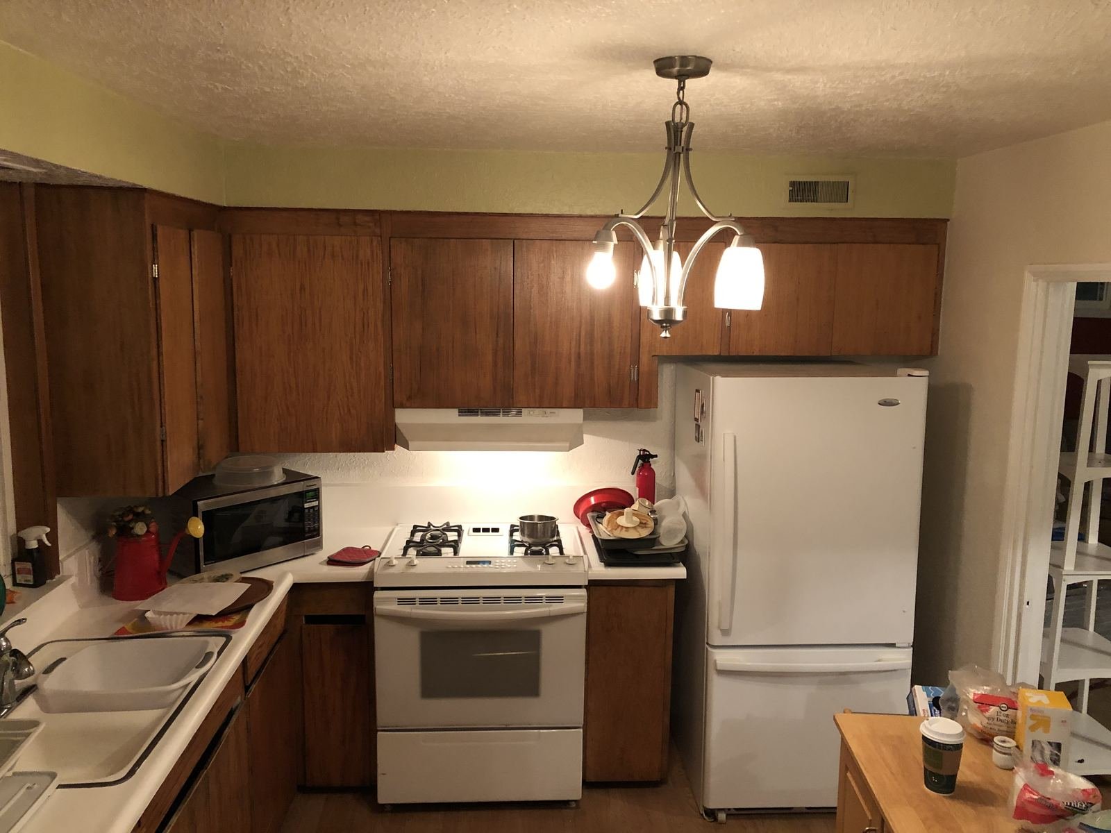 McConnell Ave kitchen before remodel, dated cabinets